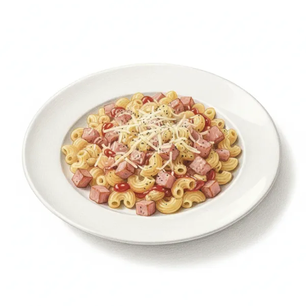 Macarrão com presunto